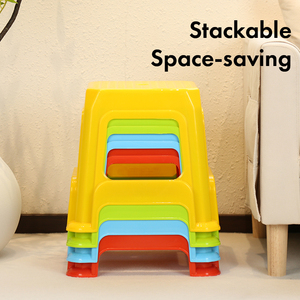 Red Modern Square <b>Stackable</b> Leisure <b>Chair</b> with Hard PP Material and Foam Filled for Bedroom Outdoor Home <b>Dining</b> Use - Product Image 5