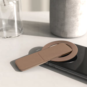 Soporte plegable de aleación de aluminio y PU, soporte para dedo, soporte para teléfono, soporte magnético para teléfono móvil, accesorio Premium - Product Image 2