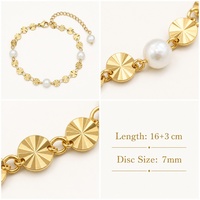 Nouveau Bracelet Femme en Acier Inoxydable Plaqué Or 18K, Motif Goutte d'Eau, Bateau, Perle de Rivière, Flocon de Neige, Chaîne, Prêt à Expédier, Vente en Gros, Cadeau Bijoux