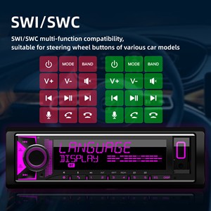 Autoradio DSP MP3 12V Mono-DIN Bluetooth 6.0 Mains Libres RDS FM AM 8 RCA 7 Canaux Égaliseur 31 Bandes USB AUX - Product Image 3