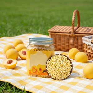 Pépites de pêche jaune lyophilisées croustillantes de qualité supérieure, fruits secs naturels et sucrés pour garniture de céréales et de yaourts - Product Image 5