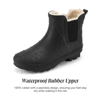 Bottes de pluie Chelsea imperméables en caoutchouc pour femme, chaudes et thermiques, pour l'extérieur, modèle YL-2626, vente en gros, pour l'hiver