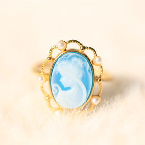 Anillo de Plata 925 con Incrustaciones de <span class=keywords><strong>Camio</strong></span> en Relieve, Venta de Fábrica - Product Image 2