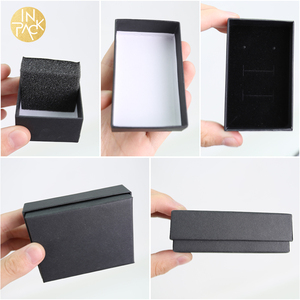 Caja de Regalo de Cartón Negro Personalizada al por Mayor de <span class=keywords><strong>INPACK</strong></span> con Impresión en Relieve y Logotipo para Anillos, Joyas, Relojes, Embalaje de Papel - Product Image 3