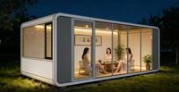 Maison préfabriquée modulaire en acier isolée à double étage, design chinois écologique, avec panneaux sandwich Apple Cabin, pour hôtel