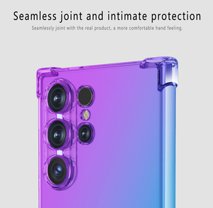 Funda Transparente para S24 Ultra con Esquinas Antigolpes, Bonitas Fundas Protectoras de TPU Suave con Degradado de Color para Samsung <span class=keywords><strong>Galaxy</strong></span> S23 S24 Ultra - Product Image 3