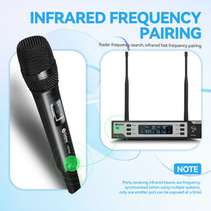 DK9000 Sistema DE MICRÓFONO INALÁMBRICO digital de rendimiento Señal estable para uso en conferencias de Ingeniería de Sonido Hecho de metal duradero - Product Image 5