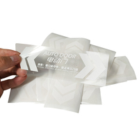 Autocollants en vinyle transparent personnalisés avec impression imperméable, étiquettes autocollantes transparentes pour portes à capteur automatique