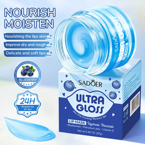 <span class=keywords><strong>Masque</strong></span> Lèvres Hydratant Nuit Sadoer Vegan Bio Hydro Lock 25g Personnalisé Sous Marque Privée, à la Myrtille et à la Pêche, Effet Peel-Off - Product Image 1