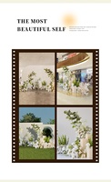 Fleurs en arc blanc personnalisées pour la décoration de l'hôtel de mariage Fleurs de porte