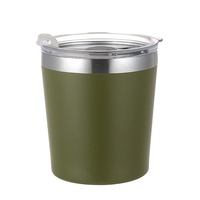 Tasse à lait isotherme personnalisée en acier inoxydable 304 de 8 oz avec couvercle rabattable, portable, pour enfants, idéale comme cadeau