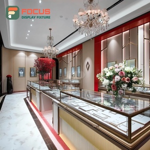 Custom Jewelry Display Counter Wood Frame Jewelry Shop Showcase Cabinet - Product Image 4