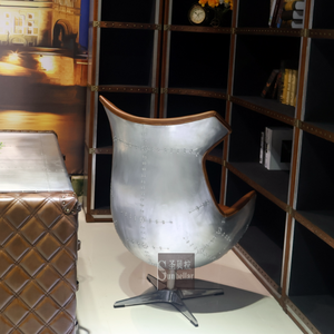 <span class=keywords><strong>Fauteuil</strong></span> en <span class=keywords><strong>cuir</strong></span> véritable martelé à la main aviateur rétro chaise de bureau œuf pivotante vintage <span class=keywords><strong>marron</strong></span> <span class=keywords><strong>cuir</strong></span> véritable chaise arrière en aluminium - Product Image 6