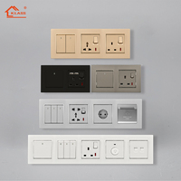 Style Simple chambre pc panneau applique murale bouton poussoir interrupteur 13A 3 broches britannique royaume-uni Standard prise de courant électrique pour la maison