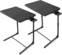 Muebles para el hogar, soporte de TV y juego de mesa de centro, mesa de centro de plástico plegable ajustable en altura para sala de estar, oficina y restaurante