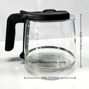 Jarra de Café de Vidrio Borosilicato de Primera Calidad, 12 Tazas, Repuesto para Cafeteras Mr. Coffee y <span class=keywords><strong>Oster</strong></span>, Decantador Resistente al Calor - Product Image 2