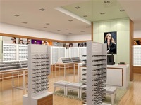 Affichage mural de lunettes Vente en gros de lunettes de soleil Meubles de magasin de lunettes classiques Affichage commercial de détail Décoration de magasin d'optique