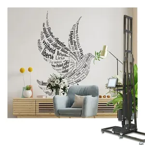 2024 New Light Weight Wall Mural Printing Machine UV Ink 3D 5D Office Room Design Vertical Wall Printer