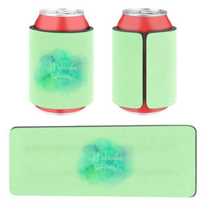 Wholsaale Sublimación en blanco Neopreno Slap Wrap Can Cooler Manga de cerveza aislada Slap Wrap Coozies - Product Image 2