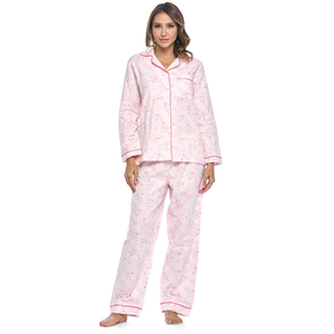Pijamas de Mujer de Alta Gama con Estampado Digital, Suaves y Transpirables, de Algodón, con Cintura Elástica y Estampado Personalizado, para Invierno - Product Image 1