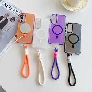 Funda Magnética con Correa para Muñeca para <span class=keywords><strong>Samsung</strong></span> <span class=keywords><strong>Galaxy</strong></span> A05S A15 A25 A35 A55 A14 A24 A34 A54 <span class=keywords><strong>A13</strong></span> A53, Carga Inalámbrica, Cambio de Color - Product Image 6