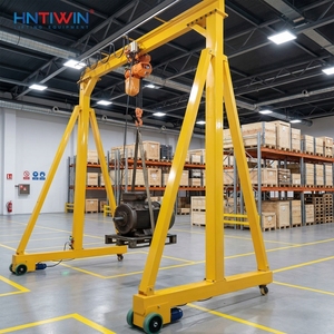Gru a portale mobile portatile HNTIWIN CE economica, elettrica o manuale, per uso interno ed esterno, con capacità di 3,5-5 tonnellate e paranco elettrico - Product Image 4