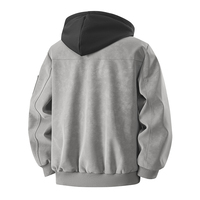 Veste à capuche contrastée pour l'automne et l'hiver, tendance et décontractée, vente en gros, logo personnalisable, veste pour homme