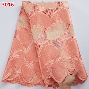 3016 Tissu en dentelle de coton sec africain blanc en gros, dentelle <span class=keywords><strong>suisse</strong></span> de haute qualité, tissus en dentelle nigériane pour la couture, vente chaude - Product Image 4