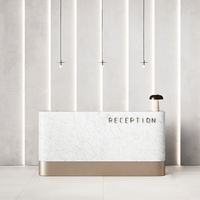 Nouveau modèle 2026 : Comptoir de réception pour salon de beauté et hôtel, en MDF, multifonctionnel, design minimaliste et moderne, personnalisable