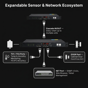 PDU อัจฉริยะแบบ IP ที่ปลอดภัย รองรับ <span class=keywords><strong>SSH</strong></span> <span class=keywords><strong>HTTPS</strong></span> SNMPv3 ชุดจ่ายไฟอัจฉริยะ 16 พอร์ต สำหรับศูนย์ข้อมูลที่ปลอดภัย - Product Image 3