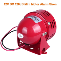 MS-190 AC 220V/110V DC 24V/12V Sirine Alarm Motor Listrik Industri Berkabel untuk Pemasangan di Permukaan IP44 NC Alarm Deteksi Suara 100m