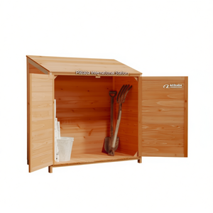 Caseta de Jardín de Madera Maciza de Abeto 40.2x20.5x44.1 Marrón, Construcción Duradera para Almacenamiento en Exteriores - Product Image 1