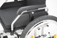 Fauteuil roulant manuel tout-terrain léger en aluminium avec accoudoirs réglables en hauteur, chaise de mobilité active autopropulsée