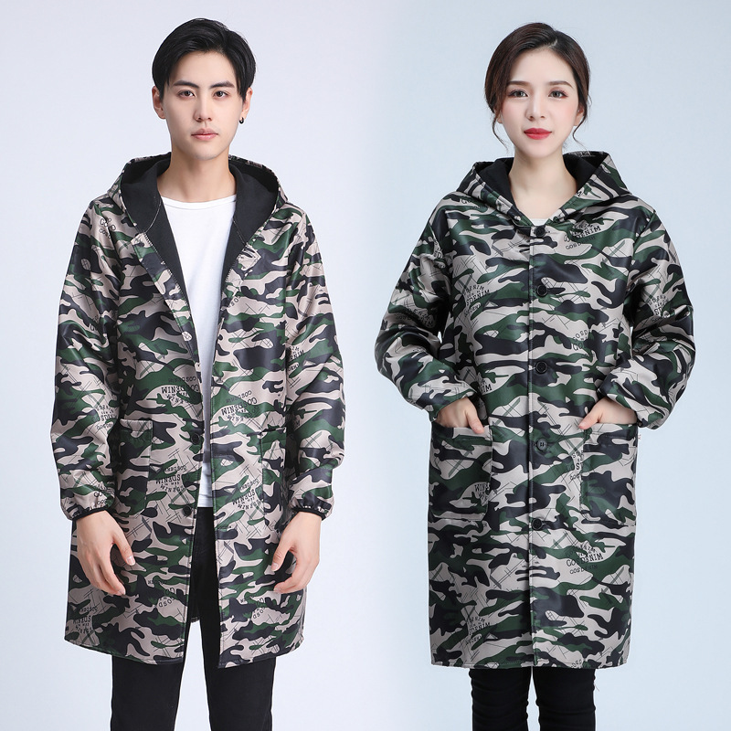 เสื้อแจ็คเก็ตลายพรางสีเขียวทหารบุขนเฟลซ - แบบกระดุม