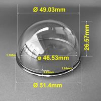 SANHANG Cubierta Protectora de Acrílico Transparente de 2 Pulgadas para Cámaras de Seguridad CCTV, Carcasa Transparente Antienvejecimiento