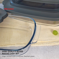 PYGLASS 3 pièces Basics Value Pack Clear Rect. Plat de cuisson pour rôtir Plat de base pour un usage quotidien