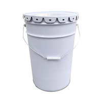 Fûts de 25 litres Seau en métal noir de 5 gallons Seau de 5 gallons en acier inoxydable avec couvercle