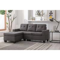 Canapé Velours Salon Canapé Sectionnel Moderne Canapé d'Angle en L Ensemble de Meubles Fournisseur Fabricant Maison Lit Convertible