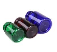 Santé Pressage Bonbons Médecine Vitamine Bouteille Ambre Bleu Vert 250ml Calcium Comprimé Capsules Scellé Pilule Bouteille Avec Couvercle Rabattable