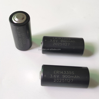 Baterai Lisocl2 Suhu Tinggi ER14335 Ukuran 2/3AA 900mAh 3.6v Baterai Lithium untuk Meteran Air Gas