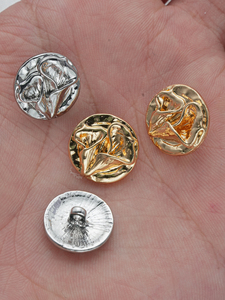 Thân Thiện Với Môi Quần Áo Trang Trí Kim Loại Nút 1-Lỗ Mô Hình Hiện Đại Lấp Lánh Pha Lê Kẽm Hợp Kim Mạ Nhựa Shank Bao Phủ - Product Image 6