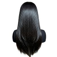 Peluca de Cabello Humano SDD 13x6 HD Lace, Pre-estilizada, Sin Pegamento, Cabello Virgen Negro Natural, Pelucas Frontales para Mujeres Negras