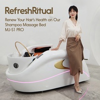 Lit de shampooing de salon spa moderne chaise de massage pour le lavage des ongles avec circulation de l'eau nouveau bassin de shampooing humide à vapeur