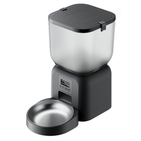 Distributeur automatique d'eau et de nourriture pour chats et chiens, 4L, alimenté par batterie, en plastique et acier inoxydable, bols faciles à nettoyer pour animaux de petite/moyenne taille, intelligent