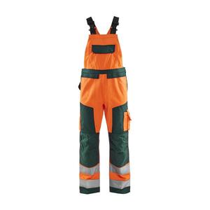 BLAKLADER - 266018115349C56 Pantalones con pechera de alta visibilidad Naranja/Verde-EAN 7330509804964 ROPA DE TRABAJO DE LA HI-VIS - Product Image 1