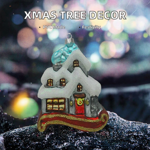 Ornements d'arbre de Noël rouges ornements suspendus assortis avec boucle de suspension pour guirlande de fête de vacances de Noël décor d'arbre de Noël - Product Image 2