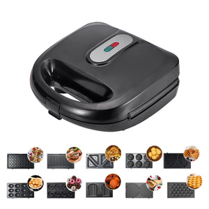 Machine à sandwichs multifonctionnelle 10-en-1 avec plaques amovibles, gaufrier, machine à beignets, crêpière, grill électrique antiadhésif pour <span class=keywords><strong>petit</strong></span>-déjeuner - Product Image 5