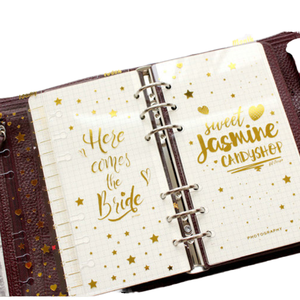 2025 Creative Foil Stamped 6-Hole <strong>Flipchart</strong> A6/A5 PVC Clear Divider Week/Month Ruler Today's Best <strong>Paper</strong> Spiral Loose-Leaf Gift - Product Image 1