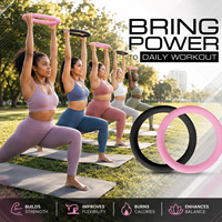 Set de Equipos para Entrenamiento en Casa con Barra con Peso de Silicona, Anillo de Potencia y Bandas de Resistencia para Entrenamiento de Pilates