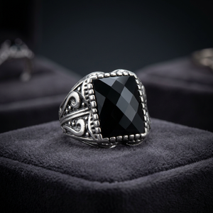 Anillo de Boda para Hombre, Diseño Vintage, Chapado en Rodio, Plata de Ley 925, Engaste de Circonita Cúbica Negra, Marca OEM - Product Image 3